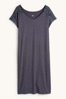 Viskose-Nachthemd - gepunktet