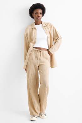 Stoffhose - Mid Waist - Loose Fit