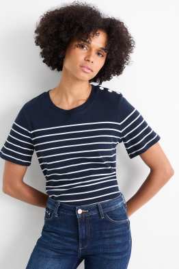 T-shirt - regular fit - à rayures