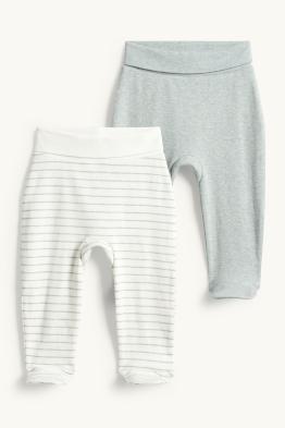 Multipack 2er - Baby-Pyjamahose - gerippt