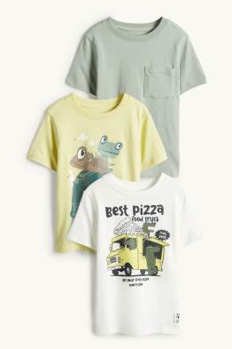 Multipack 3er - Foodtruck und Schildkröte - Kurzarmshirt