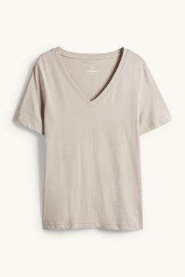 T-Shirt mit V-Ausschnitt - Regular Fit