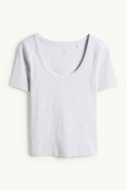 T-shirt - regular fit - w prążki