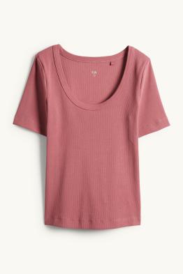 T-shirt - regular fit - côtelé
