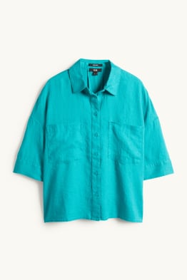 Leinen-Hemdbluse