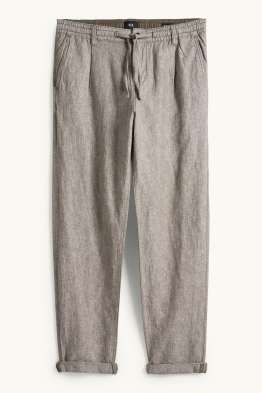 Chino - tapered fit - lin mélangé