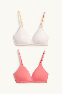 Pack de 2 - sujetadores sin aros - con relleno