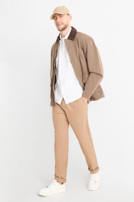 Chino - tapered fit - lin mélangé