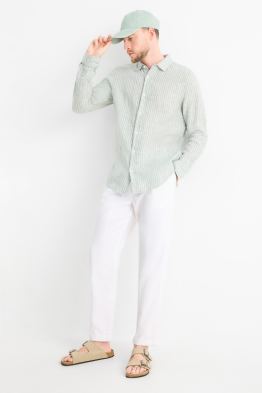 Chino - tapered fit - lin mélangé