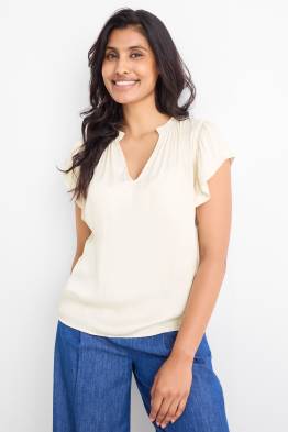 Bluse mit V-Ausschnitt