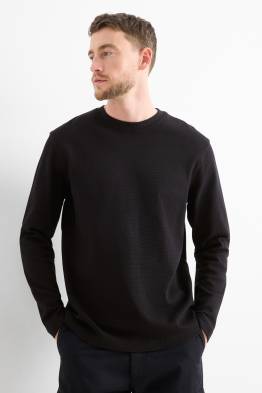 Long sleeve top - regular fit - textured