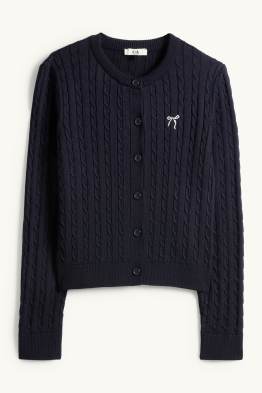 Gilet en maille - motif tressé