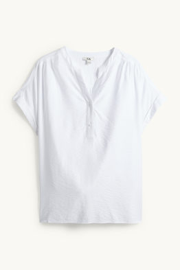 Bluzka z dekoltem w serek - z fakturą