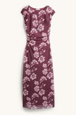 Mesh-Kleid - geblümt