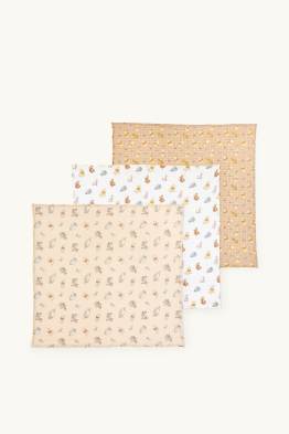 Lot de 3 - Winnie l’ourson - langes en gaze de coton pour bébé