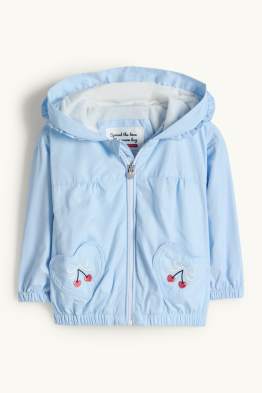 Wisienka i kokardka - kurtka niemowlęca z kapturem