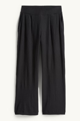 Stoffhose - Mid Waist - Wide Leg