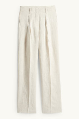 Leinenhose - High Waist - Wide Leg
