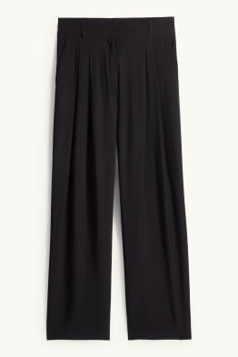 Stoffhose - Mid Waist - Wide Leg