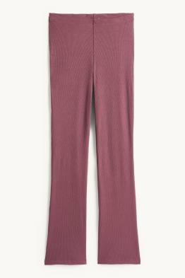 Straight Leggings - gerippt