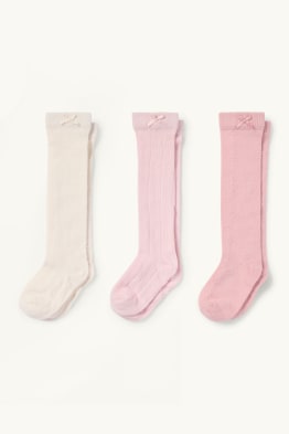 Lot de 3 - chaussettes hauteur genoux bébé