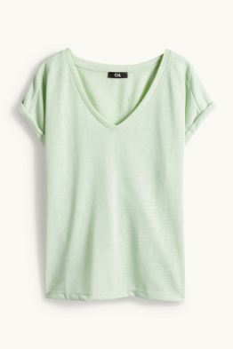 T-shirt à col V - relaxed fit