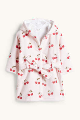 Cireres - barnús de ris amb caputxa per a nadó