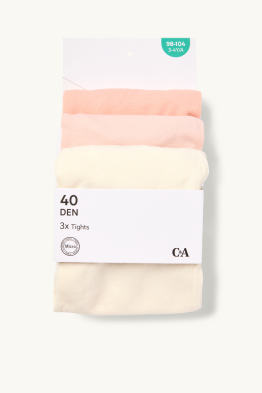 Wielopak, 3pary - cienkie rajstopy - 40 DEN