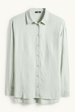 Hemdbluse mit Leinen-Anteil