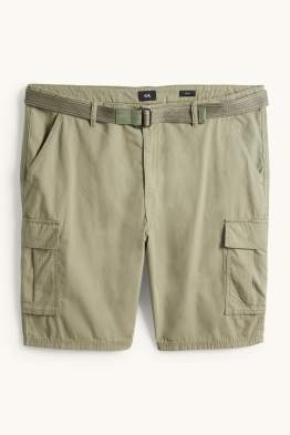 Cargo-Shorts mit Gürtel - strukturiert