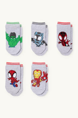Lot de 5 paires - Spidey - socquettes de sport à motif