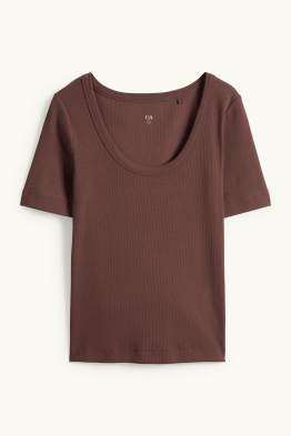T-shirt - regular fit - côtelé