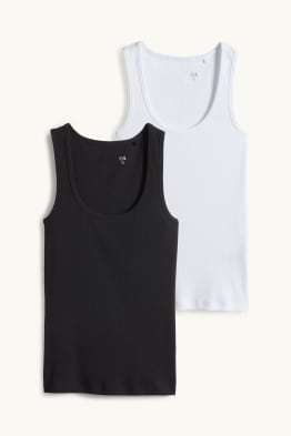 Multipack 2er - Top - gerippt