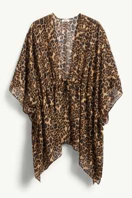 Kimono - stampa leopardata - tramato