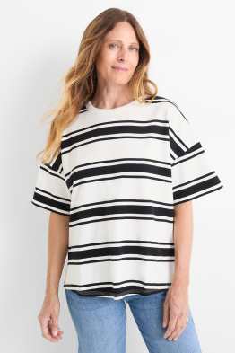 Tricou - supradimensionat - cu dungi