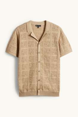 Dzianinowa koszula - z fakturą