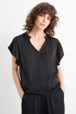 Bluse mit V-Ausschnitt