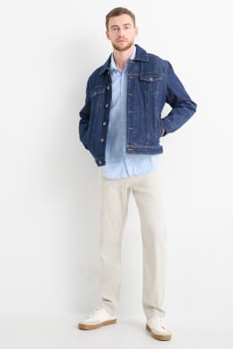 Pantalon - regular fit - lin mélangé