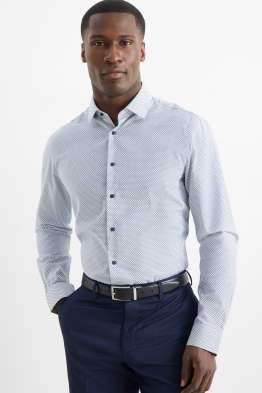 Camicia business - regular fit - collo all'italiana - facile da stirare - fantasia