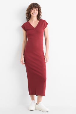 Bodycon-Kleid - gerippt
