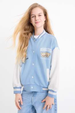 Ursuleț de pluș - jachetă tip college