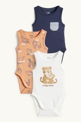 Multipack 3er - Wildtiere - Baby-Body