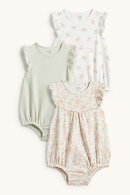 Set van 3 - bloemetjes - rompertje