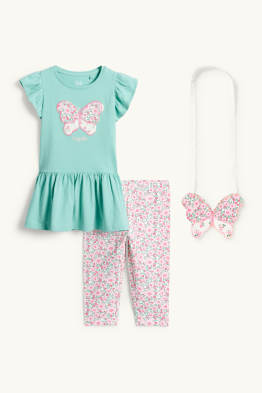 Schmetterling - Set - Tunika, Capri-Leggings und Tasche