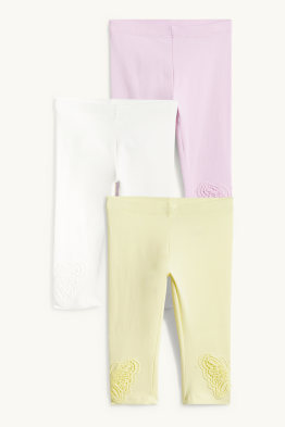 Paquet de 3 - papallones - leggings - acanalats