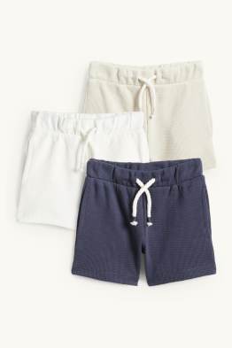 Set van 3 - babyshort - met structuur