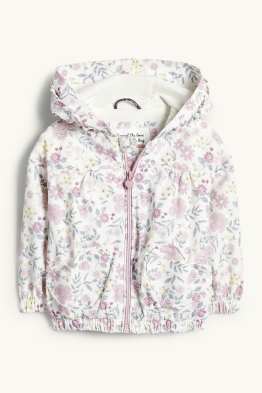 Floral - baby jacket with hood - water-repellent