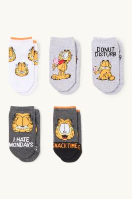 Lot de 5 paires - Garfield - socquettes de sport à motif