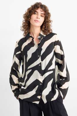 Hemdbluse - gemustert