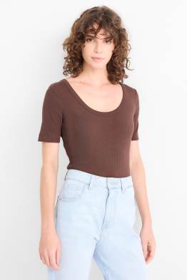 T-shirt - regular fit - côtelé